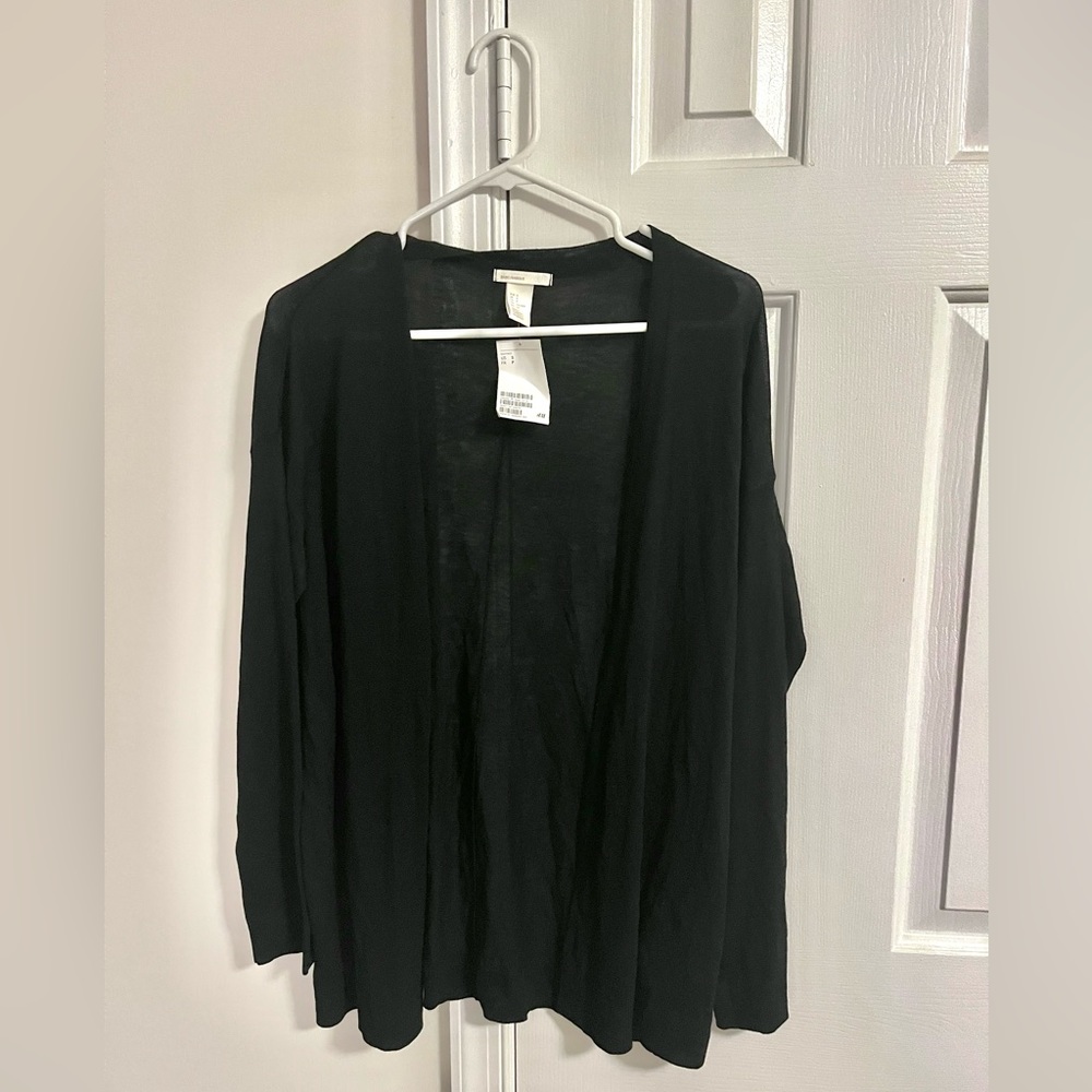 NWT H&M Long Black Cardigan